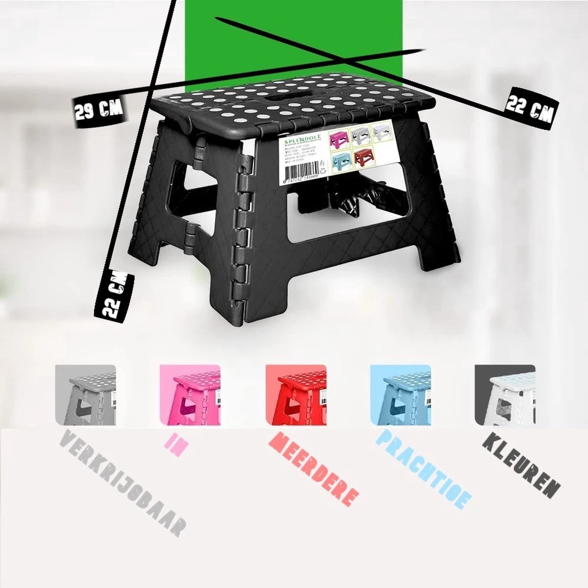 Splendole Opstapje Inklapbaar Caravanopstapje - Opvouwbaar - 100 Kg - Blauwe Krukje 4 Splendole Opstapje Inklapbaar Caravanopstapje - Opvouwbaar - 100 Kg - Blauwe Krukje - Afbeelding 2