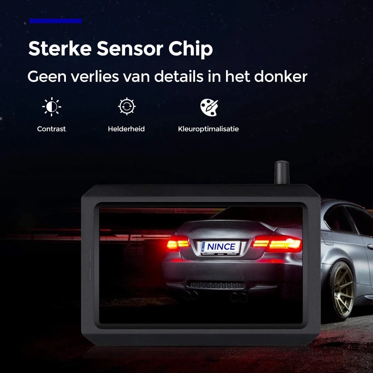 Nince ARC1 Draadloze Achteruitrijcamera Draadloos 2022 Model - 5 Inch Digitale Achteruit Rijcamera Met IR Nachtzicht - 2 Kanaals 6 Nince ARC1 Draadloze Achteruitrijcamera Draadloos 2022 Model - 5 Inch Digitale Achteruit Rijcamera Met IR Nachtzicht - 2 Kanaals - Afbeelding 4