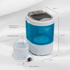 BluMill Mini Wasmachine - Met Centrifuge - Compact - Camping Wasmachine - Duurzame Keuze -Buiten Kamperen 1200x1200 789