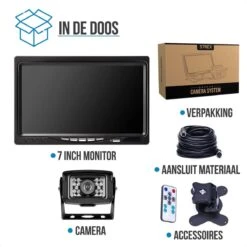 Strex Achteruitrijcamera Set Bedraad - 7" Scherm - 18LED Nachtzicht 15m - IP67 Waterdicht - Achteruitrij Camera -Buiten Kamperen 1200x1200 855