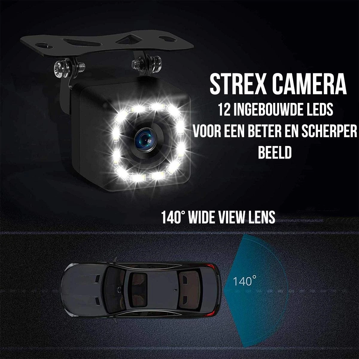 Strex Achteruitrijcamera - Universeel RCA - 12 LED Nachtzicht - IP68 Waterdicht - Achteruitrij Camera Auto 6 Strex Achteruitrijcamera - Universeel RCA - 12 LED Nachtzicht - IP68 Waterdicht - Achteruitrij Camera Auto - Afbeelding 4