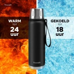 TravelR Thermosfles - Thermoskan - Drinkfles - Isoleerfles - BPA Vrij - Roestvrij Staal - 750 ML - Mat Zwart 11 TravelR Thermosfles - Thermoskan - Drinkfles - Isoleerfles - BPA Vrij - Roestvrij Staal - 750 ML - Mat Zwart -Buiten Kamperen 1200x1200 933