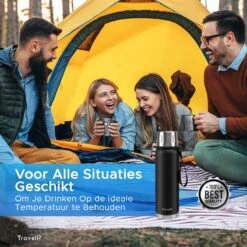 TravelR Thermosfles - Thermoskan - Drinkfles - Isoleerfles - BPA Vrij - Roestvrij Staal - 750 ML - Mat Zwart 12 TravelR Thermosfles - Thermoskan - Drinkfles - Isoleerfles - BPA Vrij - Roestvrij Staal - 750 ML - Mat Zwart -Buiten Kamperen 1200x1200 934