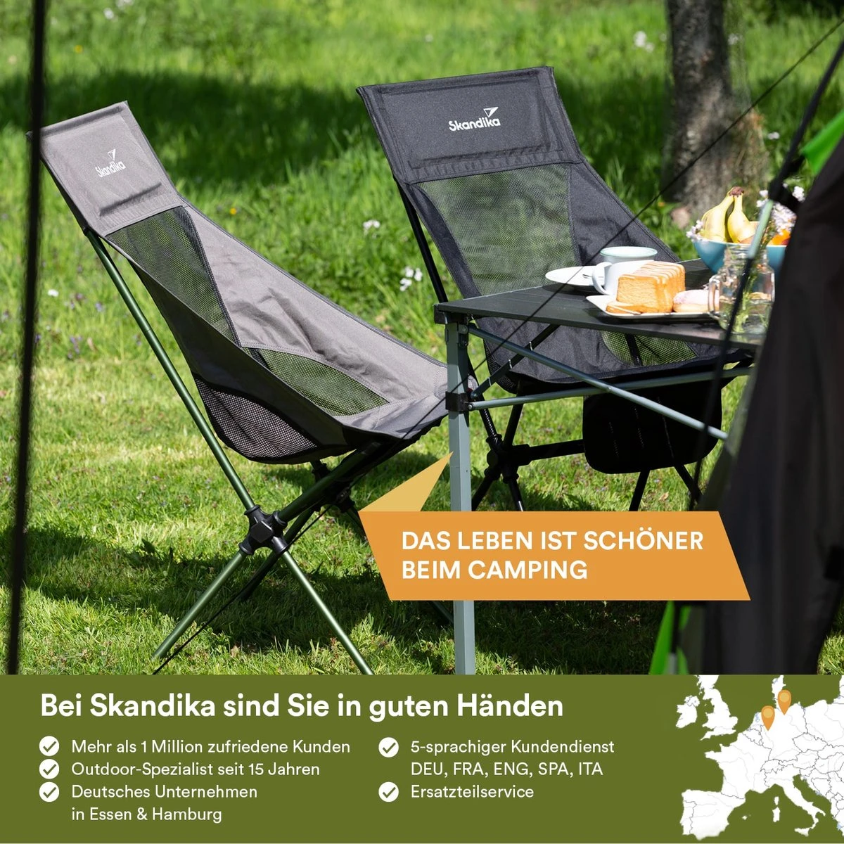 Skandika Campingstoel Compact SET – Campingstoelen – Campingstoel Tot 150 Kg Belastbaar - Kampeerstoel, Visstoel, Kleine Pakmaat, Opvouwbaar, Stabiel, Licht, Comfortabel Gepolsterd – Draagtas Meegeleverd – Vouwstoel – Kampeermeubelen – Grijs 7 Skandika Campingstoel Compact SET – Campingstoelen – Campingstoel Tot 150 Kg Belastbaar - Kampeerstoel, Visstoel, Kleine Pakmaat, Opvouwbaar, Stabiel, Licht, Comfortabel Gepolsterd – Draagtas Meegeleverd – Vouwstoel – Kampeermeubelen – Grijs - Afbeelding 5