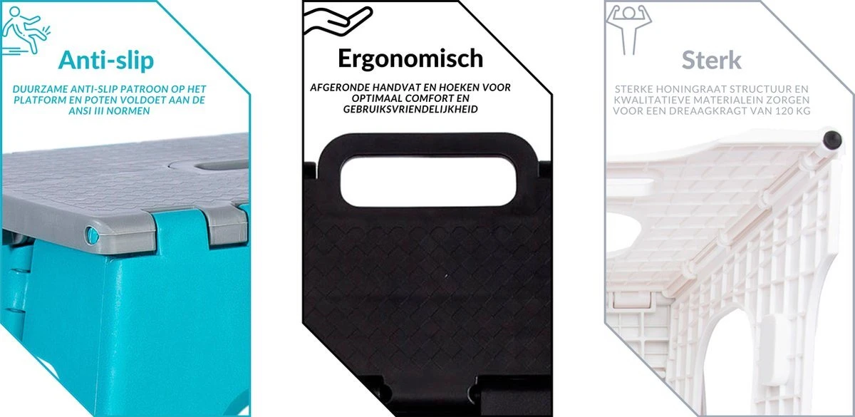 Splendole Opstapje Inklapbaar Caravanopstapje - Opvouwbaar - 120 Kg - 27 Cm Krukje Grijs 6 Splendole Opstapje Inklapbaar Caravanopstapje - Opvouwbaar - 120 Kg - 27 Cm Krukje Grijs - Afbeelding 4