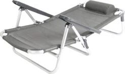 Bo-Camp Beach Chair - Monaco - Aluminium - Grijs -Buiten Kamperen 1200x715