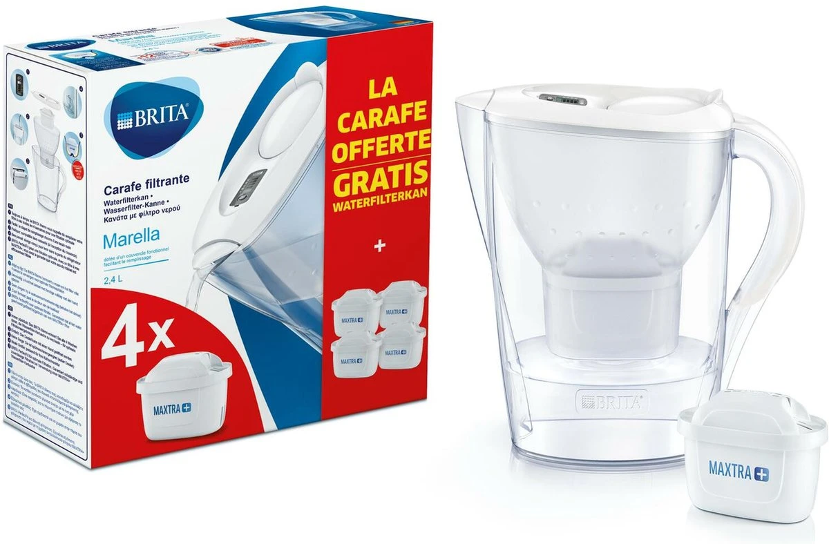 BRITA Waterfilterbundel Marella Cool White + 4 MAXTRA+ Filterpatronen 7 BRITA Waterfilterbundel Marella Cool White + 4 MAXTRA+ Filterpatronen - Afbeelding 5