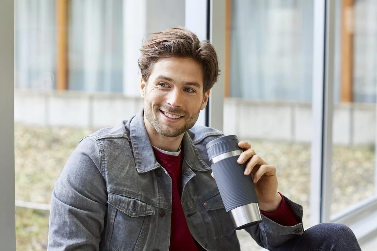 Tefal Travel Mug Easy Twist Thermobeker - Antraciet - 0,36 Liter 7 Tefal Travel Mug Easy Twist Thermobeker - Antraciet - 0,36 Liter - Afbeelding 5