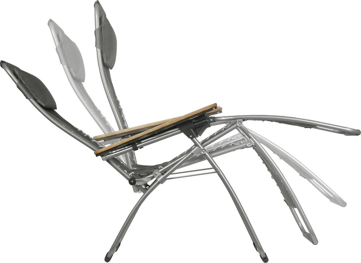 Lafuma RSX Clip Air Comfort - Relaxstoel - Verstelbaar - Inklapbaar - Zero Gravity - Acier 4 Lafuma RSX Clip Air Comfort - Relaxstoel - Verstelbaar - Inklapbaar - Zero Gravity - Acier - Afbeelding 2