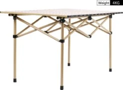 Buxibo - Lichtgewicht Vouwbare Campingtafel - Inklapbaar - Vis/Tuin/Picknick Tafel - Kamperen - Met Opberghoes - Aluminium - Grijs -Buiten Kamperen 1200x876