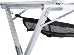 Campart Campingtafel XL TA-0806 - Opvouwbaar, Lichtgewicht En Met Verstelbare Poten - Kampeertafel Inklapbaar Inclusief Opbergtas - 140 X 80 X 70 Cm - Wit -Buiten Kamperen 1200x891