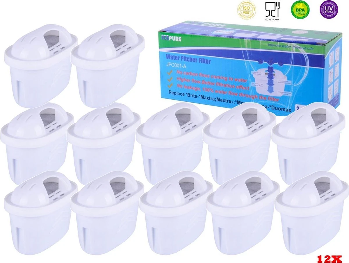 Waterfilter Voor Brita Maxtra / Maxtra+ Filterpatronen Van Icepure (12-Pack) 3 Waterfilter Voor Brita Maxtra / Maxtra+ Filterpatronen Van Icepure (12-Pack)