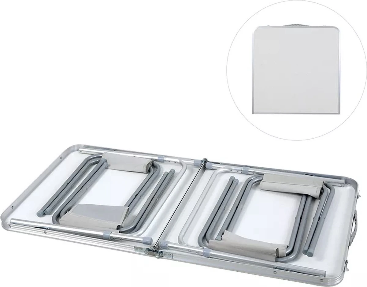 Merkloos Campingtafel - Opklapbaar - 75 X 55 X 70 Cm - Compact - Met Handvat 4 Merkloos Campingtafel - Opklapbaar - 75 X 55 X 70 Cm - Compact - Met Handvat - Afbeelding 2