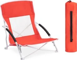 JEMIDI Lichtgewicht Inklapbare Draagbare Strandstoel - Opvouwbare Campingstoel Met Draagtas - Ademend En Comfortabel -Buiten Kamperen 1200x943