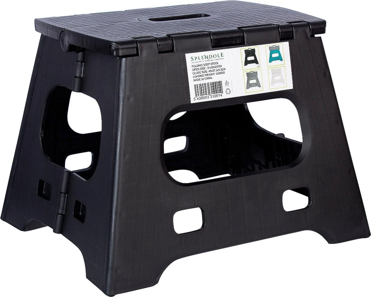 Splendole Opstapje Inklapbaar Caravanopstapje - Opvouwbaar - 120 Kg - 27 Cm Krukje Zwart 3 Splendole Opstapje Inklapbaar Caravanopstapje - Opvouwbaar - 120 Kg - 27 Cm Krukje Zwart