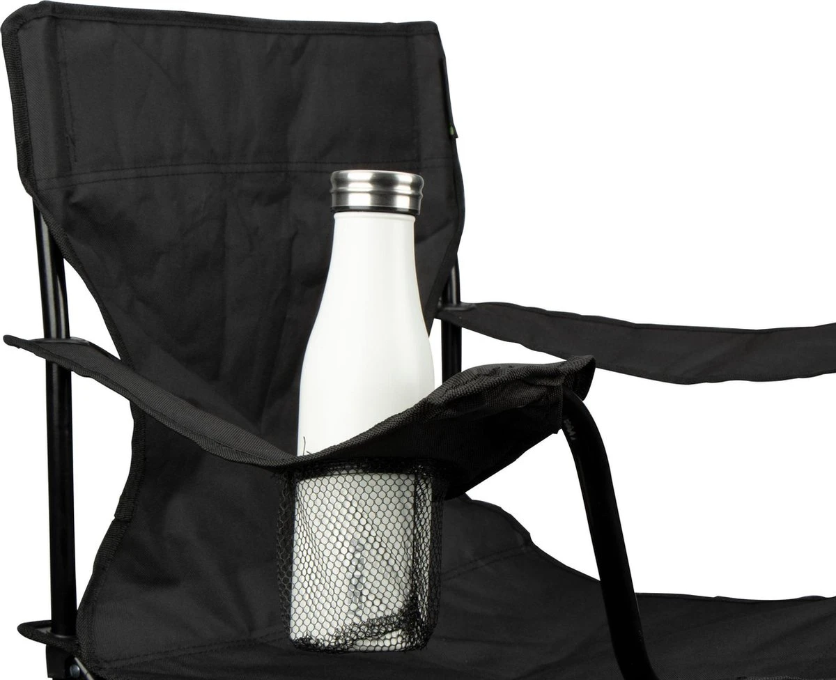 Abbey Camp Campingstoel - Vouwstoel - Zwart 4 Abbey Camp Campingstoel - Vouwstoel - Zwart - Afbeelding 2