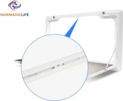 Merkloos NormadicLife® - Outdoor – Opklapbare Tafel - Eettafel – Tafel Voor Buitenkeuken - Caravan – Camper – Picknicktafel - Ingebouwd Ledlicht – Wit -Buiten Kamperen 1200x993 1