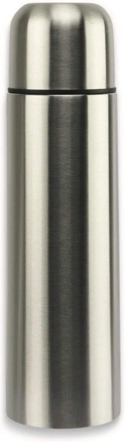 Excellent Basis Thermoskan | Isolatiekan Bullet 0.75 Ltr | Roestvrijstale Drinkbeker | Zilver -Buiten Kamperen 341x1200
