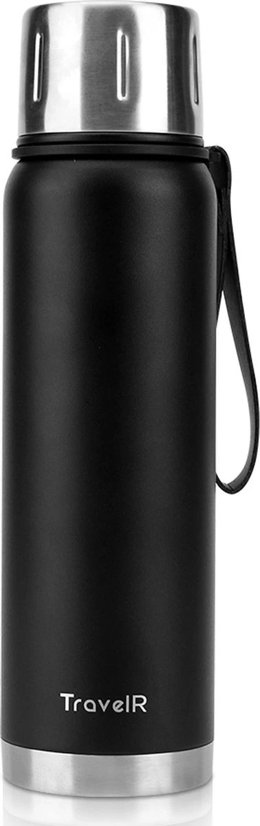 TravelR Thermosfles - Thermoskan - Drinkfles - Isoleerfles - BPA Vrij - Roestvrij Staal - 750 ML - Mat Zwart 3 TravelR Thermosfles - Thermoskan - Drinkfles - Isoleerfles - BPA Vrij - Roestvrij Staal - 750 ML - Mat Zwart