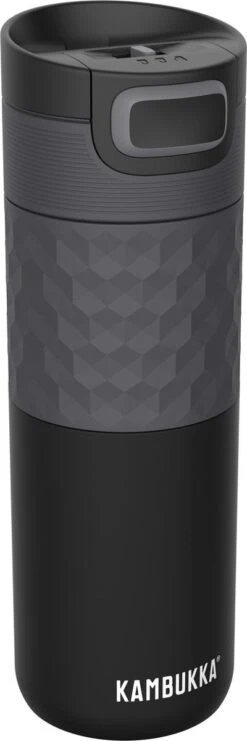 Kambukka Etna Grip Thermosbeker 500 Ml - Makkelijk Reinigen - Lekvrije Koffiebeker - Zwart
