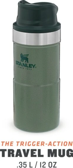 Stanley Trigger-Action Travel Mug 0.35L - Thermosfles - Hammertone Green -Buiten Kamperen 521x1200 4