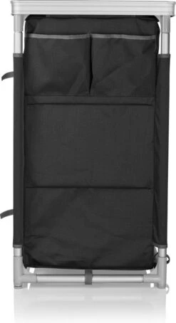 Campart Campingkeuken KI-0734 - Campingkast Groot - 4 Verstelbare Poten - Opvouwbaar En Lichtgewicht - Inclusief Opbergtas - Grijs -Buiten Kamperen 653x1200