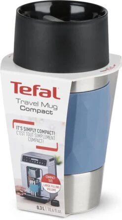 Tefal Compact Travel Mug Compact Thermosfles - 0,3 L - Blauw -Buiten Kamperen 664x1200