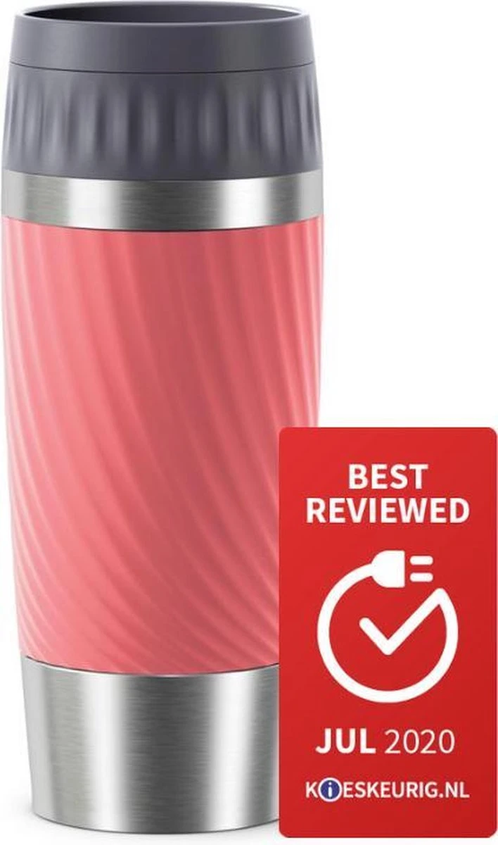 Tefal Travel Mug Easy Twist Thermobeker - Koraalrood - 0,36 Liter 7 Tefal Travel Mug Easy Twist Thermobeker - Koraalrood - 0,36 Liter - Afbeelding 5