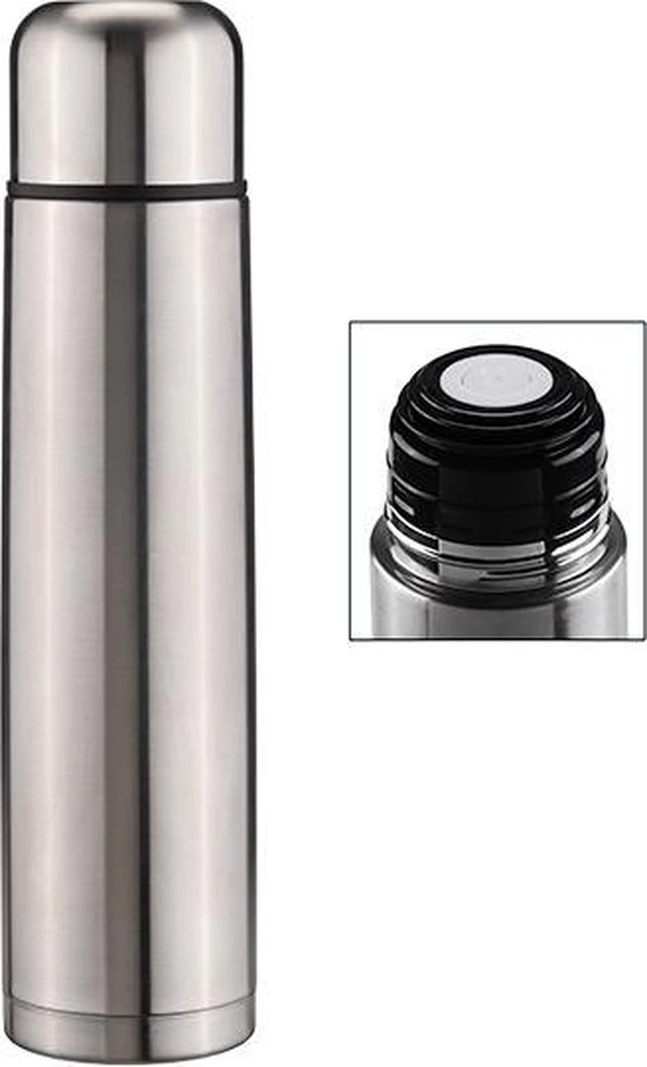 Haushalt 26025 - Thermofles - Thermoskan - 1.0 Liter - RVS 3 Haushalt 26025 - Thermofles - Thermoskan - 1.0 Liter - RVS