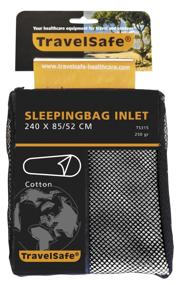 Travelsafe Cotton Inlet Mummy Slaapzak - Wit 4 Travelsafe Cotton Inlet Mummy Slaapzak - Wit - Afbeelding 2
