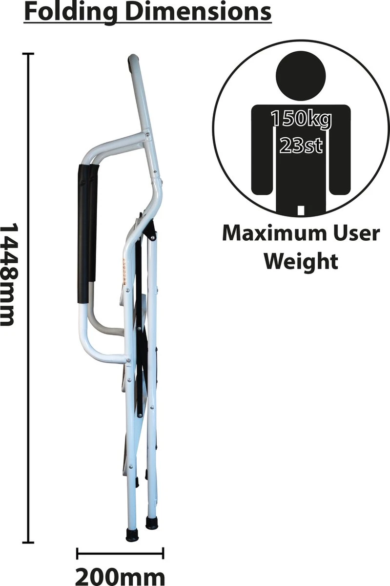 Aidapt Opstapkruk Met Leuning - 3 Treden 8 Aidapt Opstapkruk Met Leuning - 3 Treden - Afbeelding 6