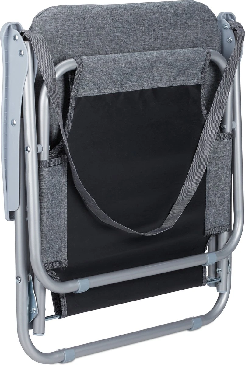 Relaxdays Strandstoel Opvouwbaar - Set Van 2 - Lage Campingstoel - Kampeerstoel Leuning - Grijs 7 Relaxdays Strandstoel Opvouwbaar - Set Van 2 - Lage Campingstoel - Kampeerstoel Leuning - Grijs - Afbeelding 5