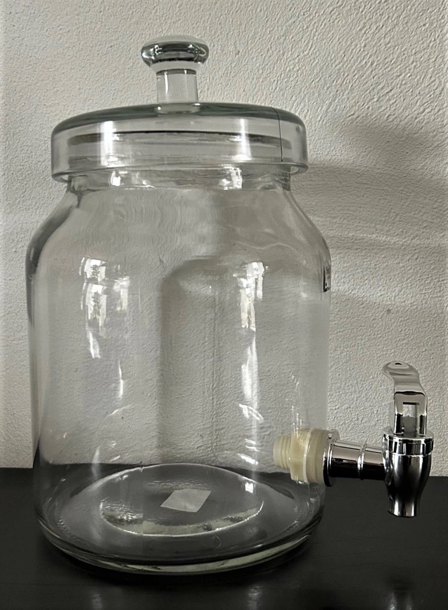 Merkloos Glazen Pot Met Deksel En Kraantje 3 Merkloos Glazen Pot Met Deksel En Kraantje