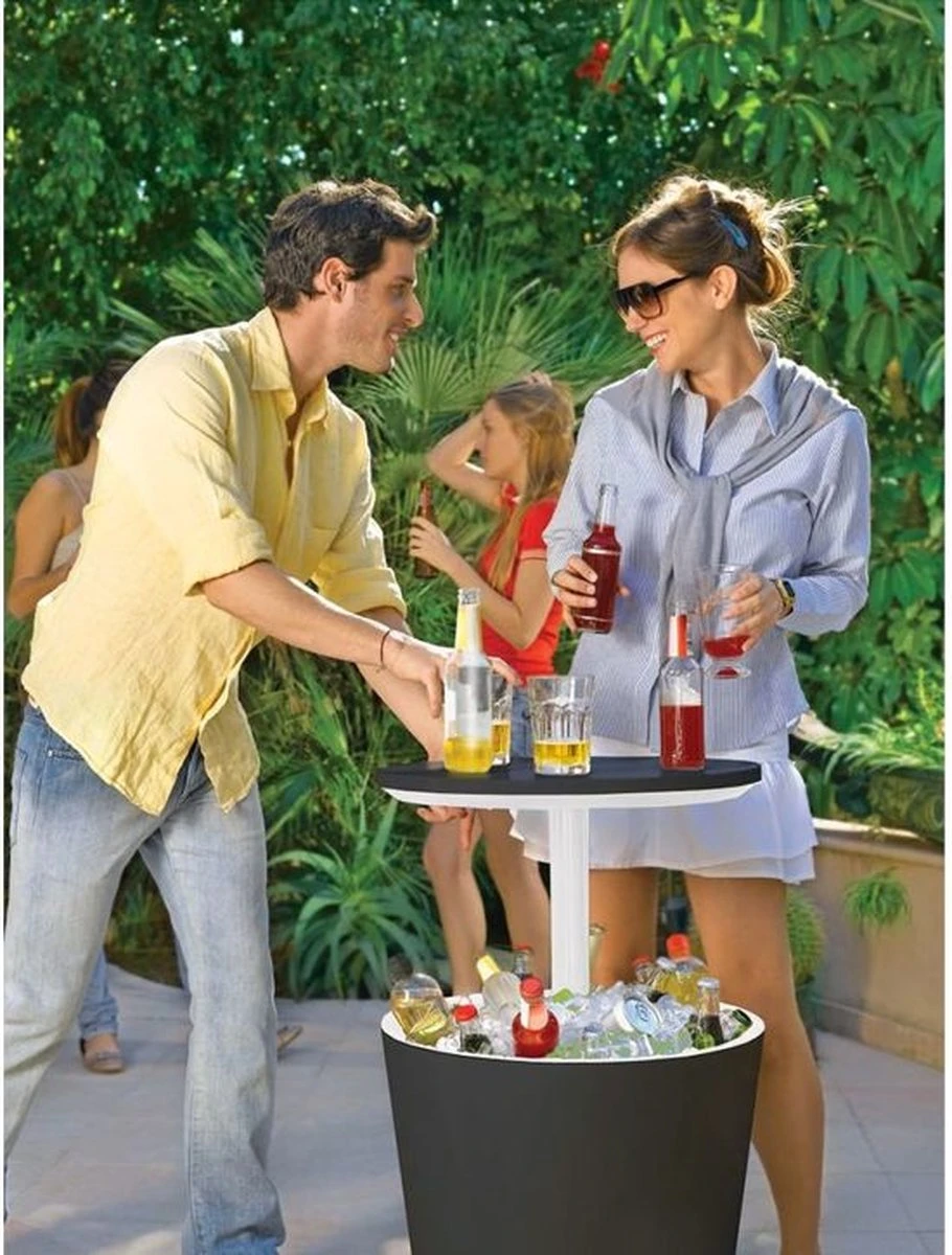 Keter Coolbar Partytafel – 49,5x49,5x57cm - Antraciet 6 Keter Coolbar Partytafel – 49,5x49,5x57cm - Antraciet - Afbeelding 4