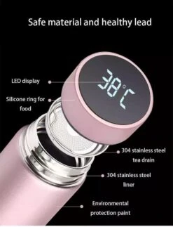 Slimme Thermosfles Met LCD Temperatuur Display - Curver Isolatiefles 0,5 Liter - Dubbelwandige Thermosfles - Thermosbeker - Isoleerfles - Thermoskan - Travel Mug - Bidon Drinkfles - Koffiebeker - Drinkflessen - RVS - Smart Thermos - Metaal -Buiten Kamperen 917x1200 1