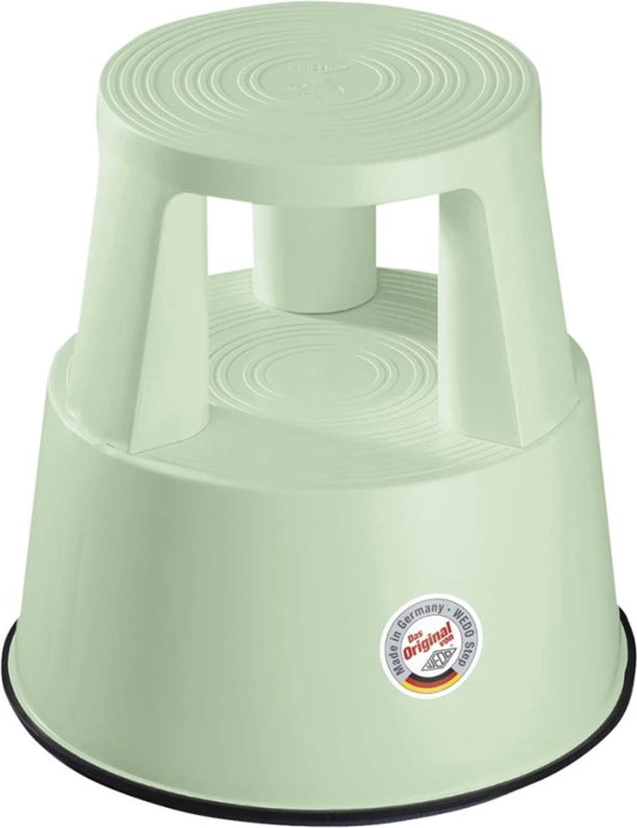 Wedo - Opstapkruk Met Wieltjes - Kunststof - Mintgroen 3 Wedo - Opstapkruk Met Wieltjes - Kunststof - Mintgroen