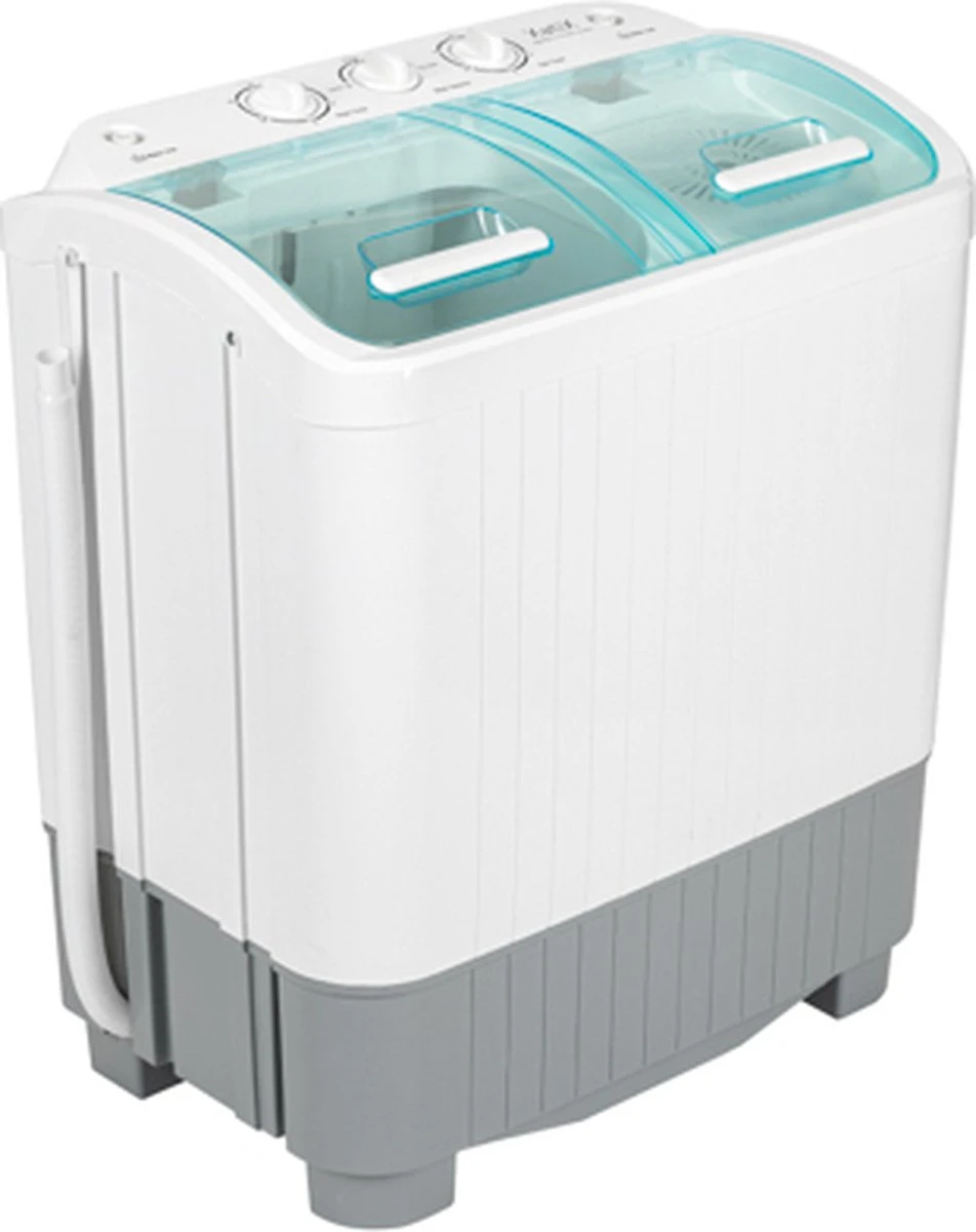 XatiX - Mini Wasmachine Met Dubbele Trommel 5,6 Kg - Toerental 1400 3 XatiX - Mini Wasmachine Met Dubbele Trommel 5,6 Kg - Toerental 1400