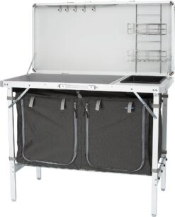 Campart Campingkeuken KI-0757 – Complete Keuken En Campingkast – Opvouwbaar En Inclusief Draagtas - Grijs -Buiten Kamperen 969x1200 2