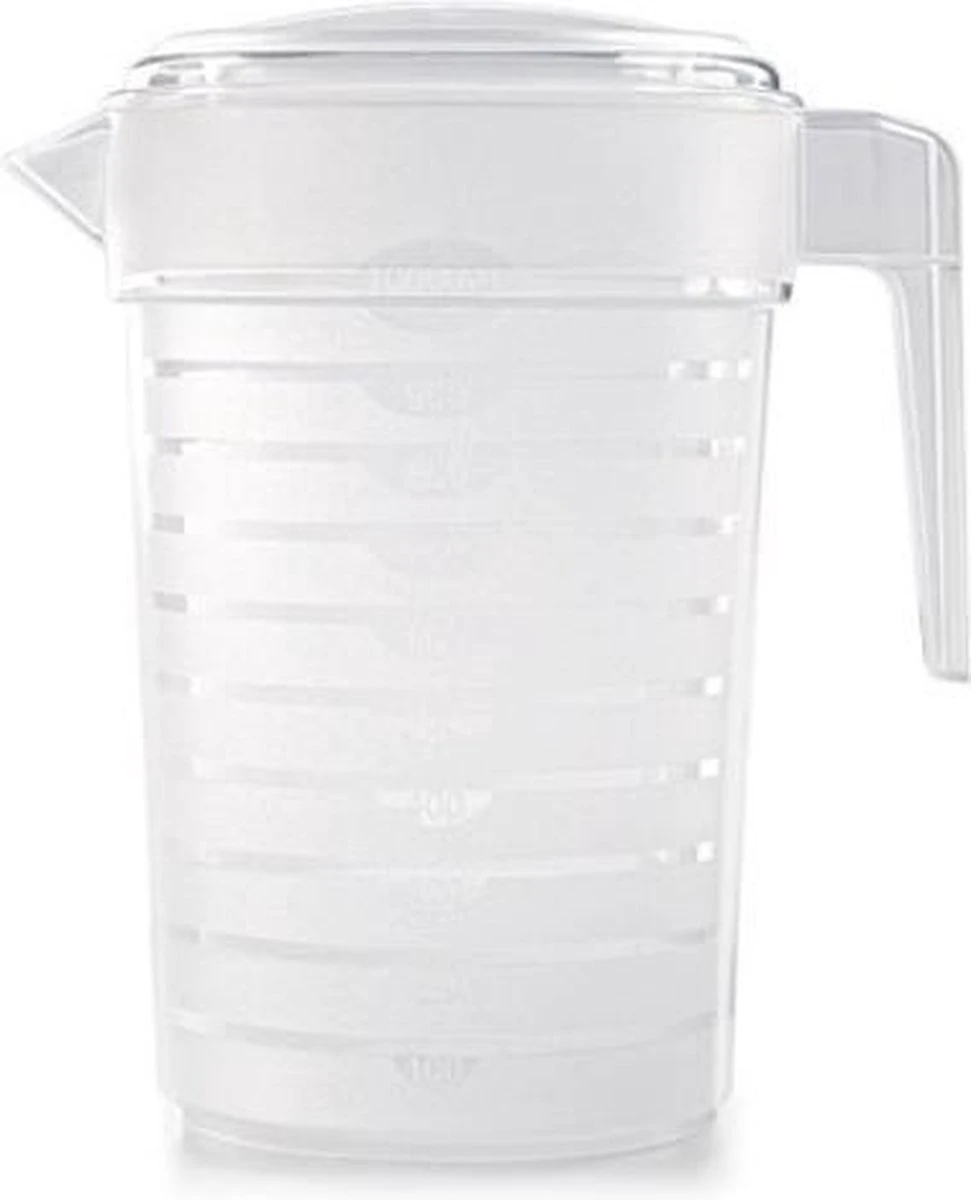 Forte Plastics - Schenkkan Met Deksel - Kunststof - Wit - 1 Liter 3 Forte Plastics - Schenkkan Met Deksel - Kunststof - Wit - 1 Liter