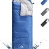 HikeMeister ® Mummy Slaapzak Kamperen Blauw Ca. 220 X 75 Cm Met Draagtas -Buiten Kamperen 974x1200 1